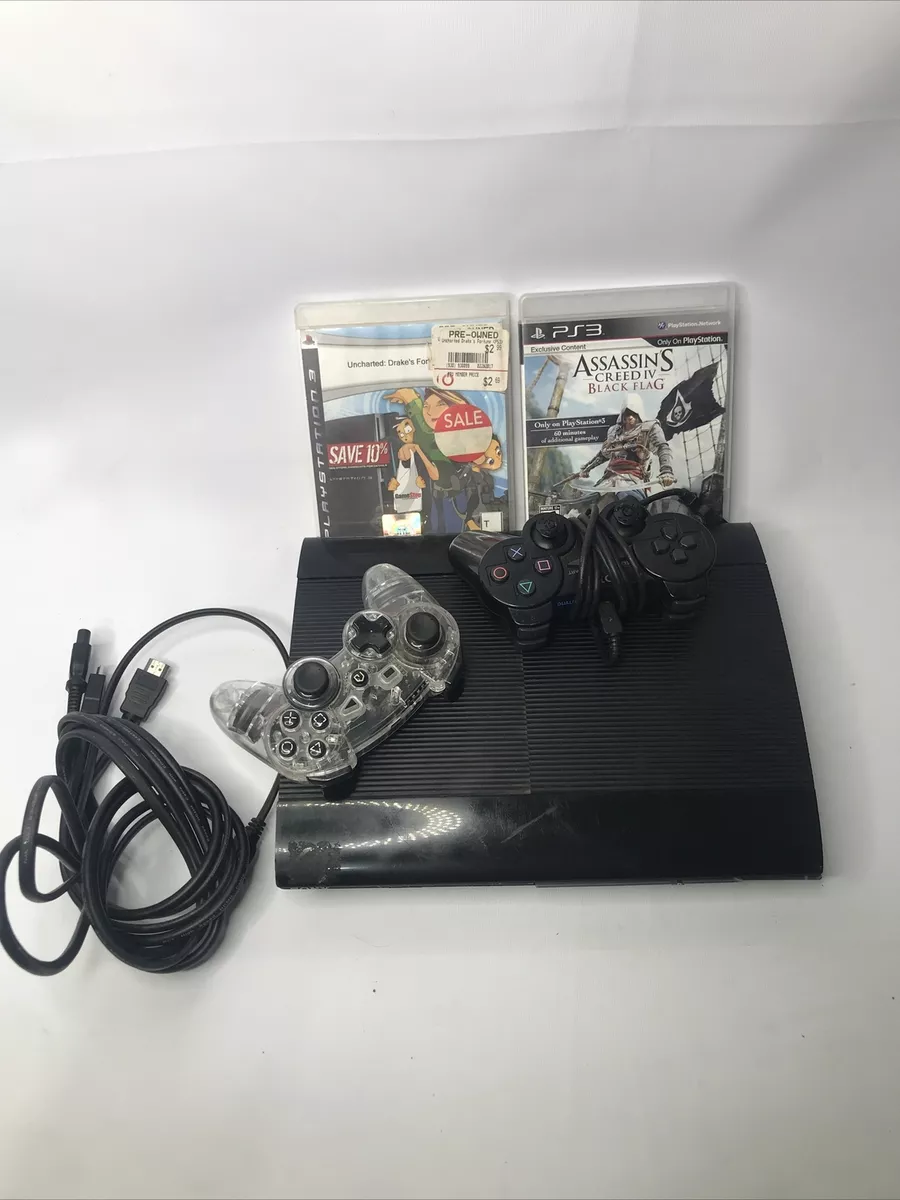 Sony PS3 PlayStation 3 Super Slim Console Bundle w Controllers And
