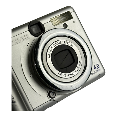Canon PowerShot A80 Digital Camera 4.0 MP Silver PC1059 As Is