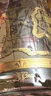 3 VTG Cera Atlas Old World Map Highball Glass Gold Carat Etched Beer Tumbler Set — photo 10