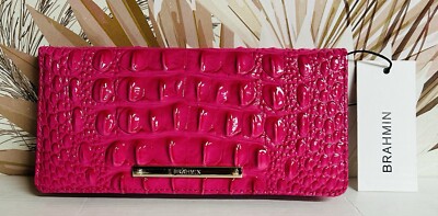 BRAHMIN NWT PARADISE PINK MELBOURNE ADY WALLET ~ GENUINE LEATHER