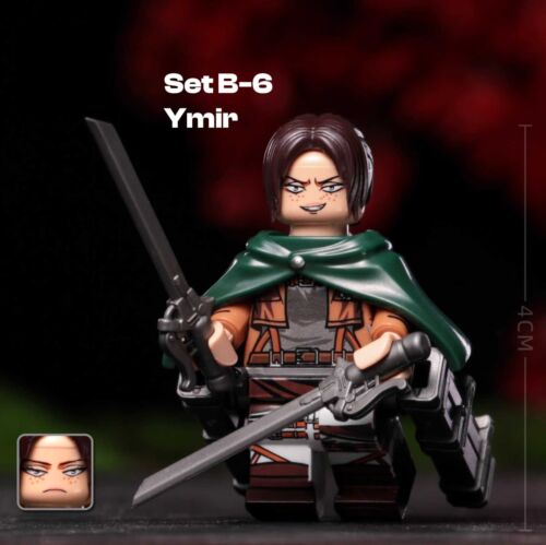 Attack on Titan LEGO Minifigures COMPLETE SET - Eren Armin Mikasa, Levi Ackerman - Picture 15 of 19