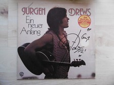 Jürgen Drews Autogramm signed LP-Cover "Ein neuer Anfang" Vinyl