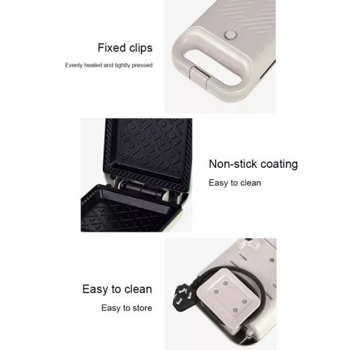 Electric Sandwich Maker Home Toaster with Non-Stick Coating for Home Kitchen - Picture 8 of 9