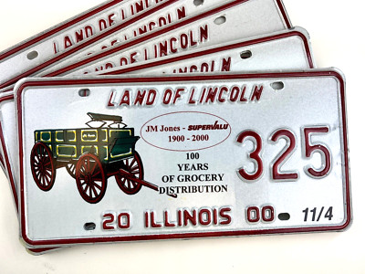 Antique Grocery Wagon License Plate Picture Special Event Tag 2000 Random Number