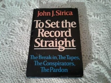 Vintage Watergate Nixon 1979 To Set Record Straight Hardcover Book Sirica