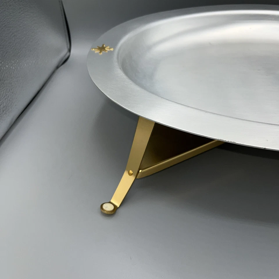 Buffet ovalado medallón espejo vintage con soporte de calentamiento - faltan candelabros Foto 3 de 4