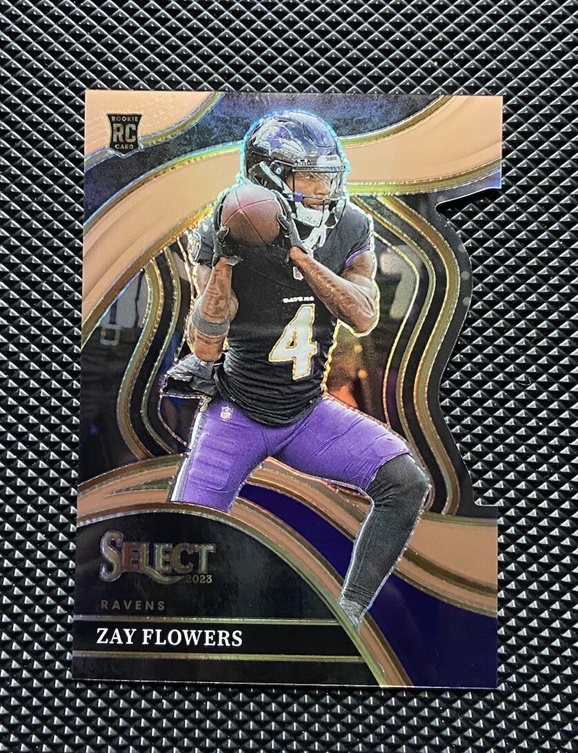 2023 Panini Select - Zay Flowers Club Level Copper Die Cut Rookie #201 215/299