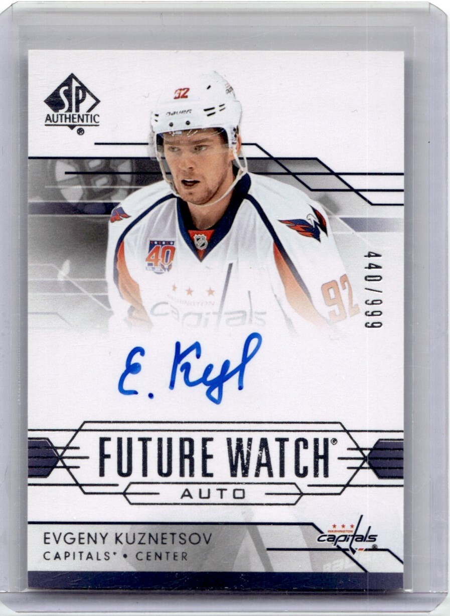 2014-15 SP Authentic Future Watch Autograph Rookie Evgeny Kuznetsov RC Auto /999