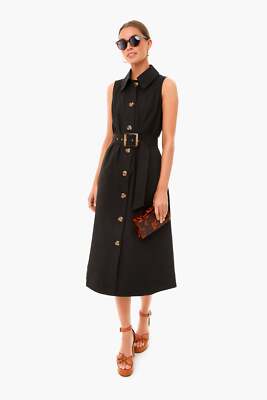 Tuckernuck Black Sleeveless Chamberlin Dress sz XXL Midi Button Front Belt  NWT | eBay