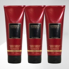 3-PACK BATH BODY WORKS MEN'S COLLECTION BOURBON BODY CREAM AFTER SHAVING CREAM