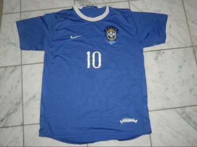 Nike ブラジル サッカー 10 ロナウジーニョ ドイツWCUP RONALDINHO #10 NIKE WORLD CUP BRAZIL MEN'S L BLUE SOCCER FUTBOL