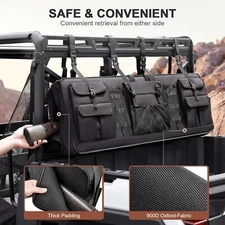 53 Inch Double UTV Tool Carrier Soft Case Quick Release Hunting Tool Bag Rack