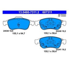 ATE 13.0460-7311.2 Bremsbeläge Bremsklötze Vorne für Fiat 500X Jeep Renegade SUV