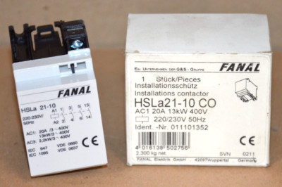 Fanal HSLa21-10 C0 Installationsschütz NEU OVP