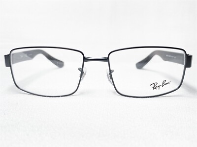 NEW Ray Ban RB6319 2503 Mens Black Rectangle Modern Eyeglasses Frames 55/17~145