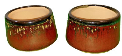 (2) Pier 1 Import Earthenware Shanghai No Handle Tea Cups Colorful Southwestern - Image 1 of 3