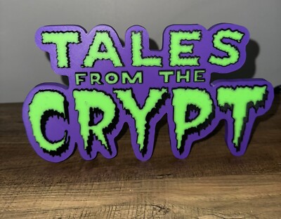 Tales from the Crypt 3d Logo Sign Self Standing Display Wall Art Shelf