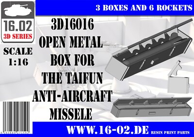 3D16016 Open metal box for the Taifun anti-aircraft  3D  Bausatz 1:16 von 16.02