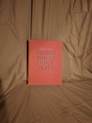 Critical Theory since Plato by Hazard Adams (1971, Hardcover)