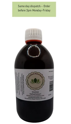 QUALIFIED NATUROPATH Graviola (Soursop) Herbal Extract - 525ml - In Glass UV Resistant Bottle