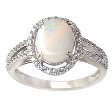 De Buman 1.4ctw Opal 925 Silver Ring Size 7/ ...