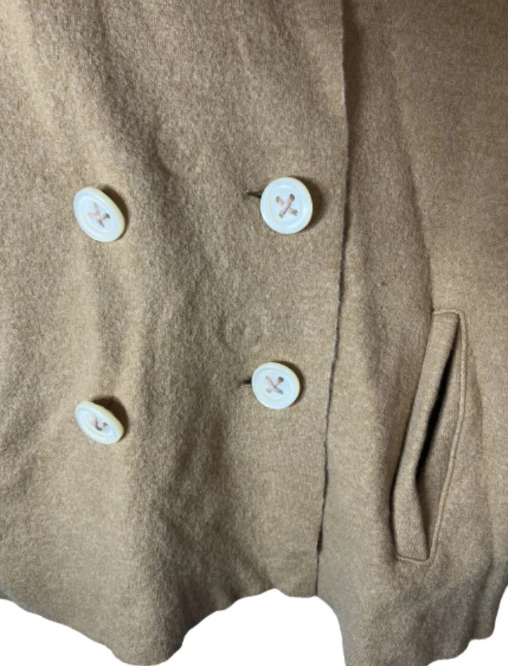 Blazer Anthropologie HWR lã feltrada peito duplo tamanho M twee coquette - Imagem 4 de 4