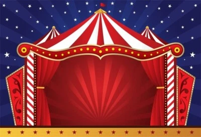 Sfondo Fotografico Circo 3x2m Bambini Compleanno Festa Eventi Decorazione