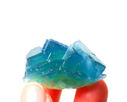28.2g Natural Blue Green Phantom Cube fluorite mineral specimen/xianghualing