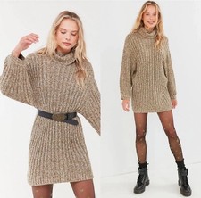 Urban Outfitters Jill Balloon Sleeve Turtleneck Sweater Mini Dress Women’s Large