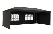 Outsunny 2.95 x 5.83 m Semi-Open Gazebo - Dark Grey..