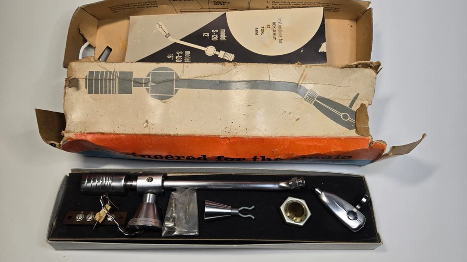Rek-O-Kut S-120 Vintage Near Mint Turntable Tonearm In Box Complete - Image 2 of 4