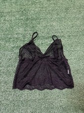 Women s Cute Lace Babydoll Lace Sheer Romantic Feminine Cami Top Small