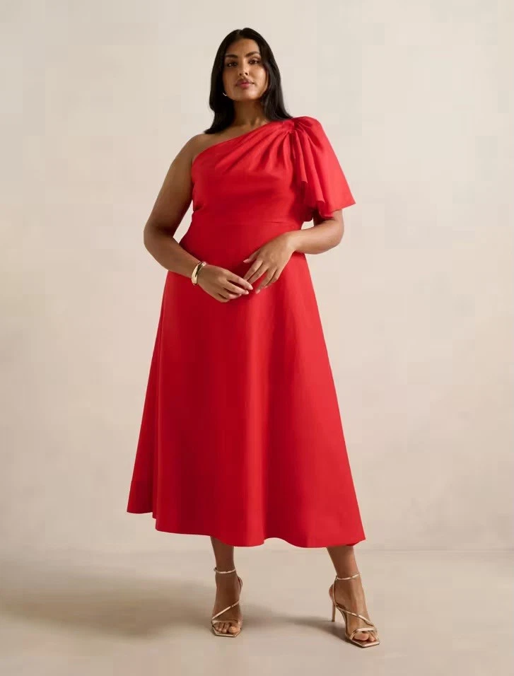 chinese dress ladies Beth'23 Oversized linen Dress with Long Sleeves