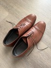 BOSS Men's Brown Leather Cap Toe Oxford Dress Shoes Lace-Up US Size 10 — photo 2