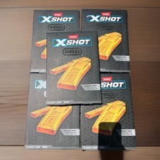 Zuru X-Shot Pro Series Twin Clip Pack Half Full Size Magazines Orange Lot Of 5