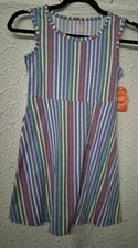 Wonder Nation M Girls Sleeveless Summer Dress Multicolor Stripes