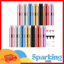 Compact 14PCS Travel Perfume Atomizers - 8ml Refillable Bottles for Any Occasion