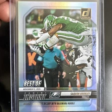 2025 DONRUSS SAQUON BARKLEY BEST OF INSTANT HURDLE HOLO FOIL /100 EAGLES🔥