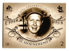 2005 SP Legendary Cuts #65 Red Schoendienst St. Louis Cardinals Baseball Card