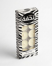 Tohfa Original Censer Candles 10x White Tealights 4h Long Burn Time Tea Lights