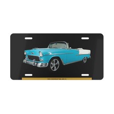 Legendary 1955 Chevrolet Bel Air Classic Metal Front License Plate - Vintage