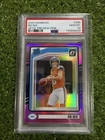 2024 Donruss PSA 10 Bo Nix #369 Optic Preview Pink Prizm NFL Football Card