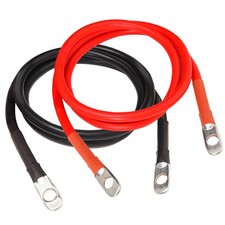 4 AWG Battery Cable 4AWG 36-Inch Battery Inverter Cables Set All Copper Condu...
