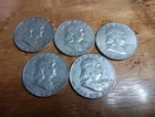 Lot of (5) Franklin Half Dollars (1954-1963)