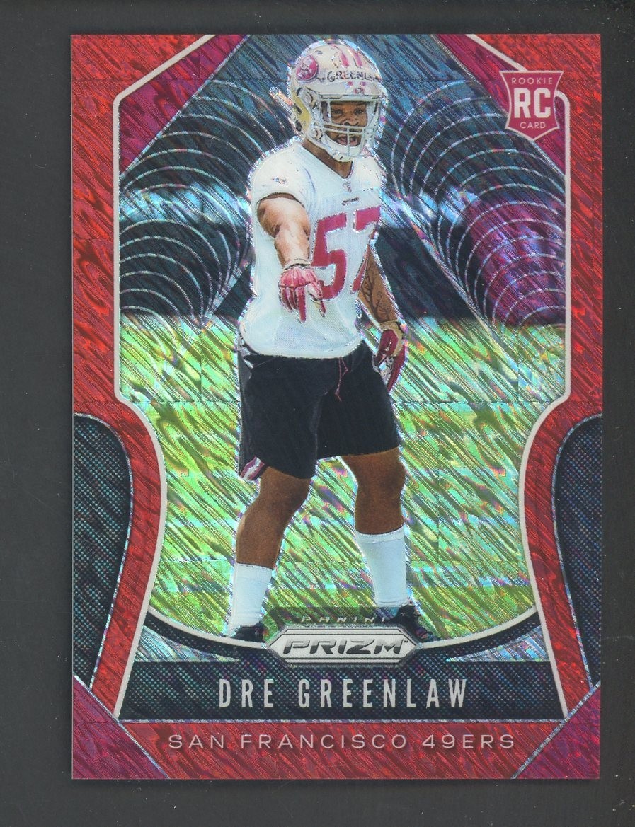 Dre Greenlaw Panini Prizm #384 Red Shimmer