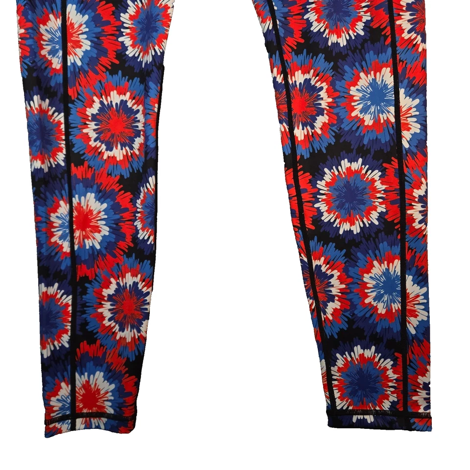 Constantly Varied Gear Ankle Leggings L Red White Blue Bursts Squat Approved CVG - Image 4 of 4