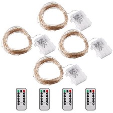 66FT String Light Battery Operated Starry 8 Mode waterproof Christmas Decor 4pcs