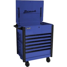 35" 7 DRAWER FLIP-TOP SERVICE CART - BLUE HOM-BL06035247