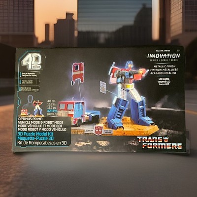 Transformers Optimus Prime & Truck 4D Build 3D Model Kit Puzzle w/ LED