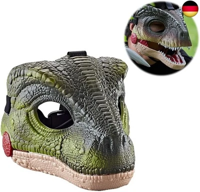 KUWUNG Dino Maske, Realistische Dinosaurier Maske mit Beweglichem Kiefer, Dino